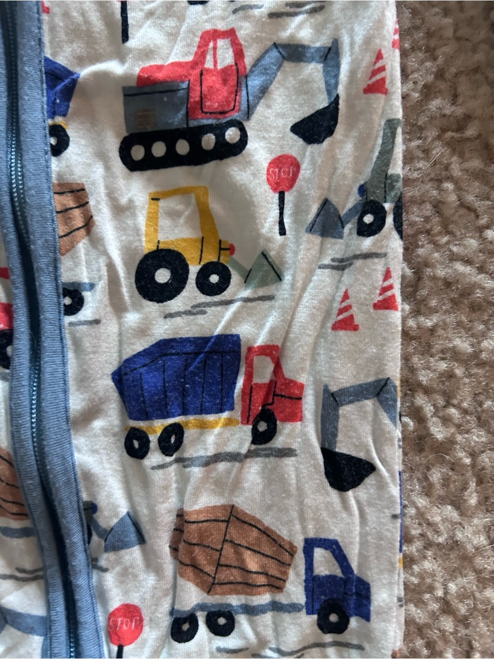 Little Sleepies construction footed pajama 3-6months - Picture 2 of 3